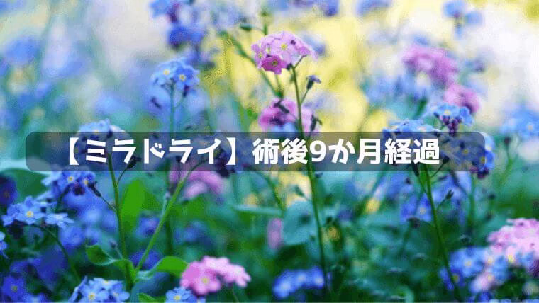 ミラドライ術後9か月経過